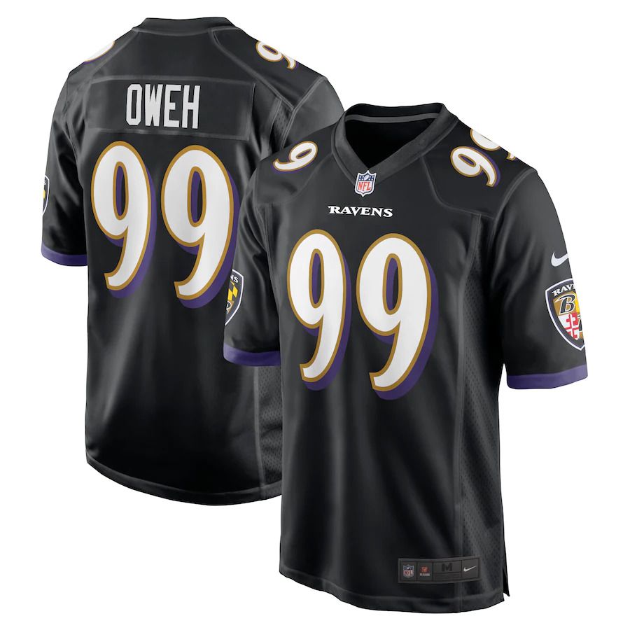 Men Baltimore Ravens #99 Odafe Oweh Nike Black Game NFL Jersey->baltimore ravens->NFL Jersey
